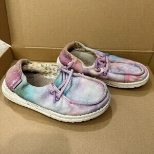 Hey Dude Shoes Toddler 9 Wendy Unicorn Dreamer Purple Tie Dye Glitter PLAY COND.